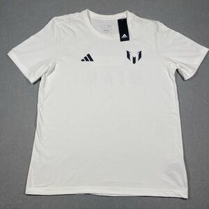 Adidas Messi T Shirt Mens Large White Inter Miami Bienvenido Tee Soccer ATACAGIL